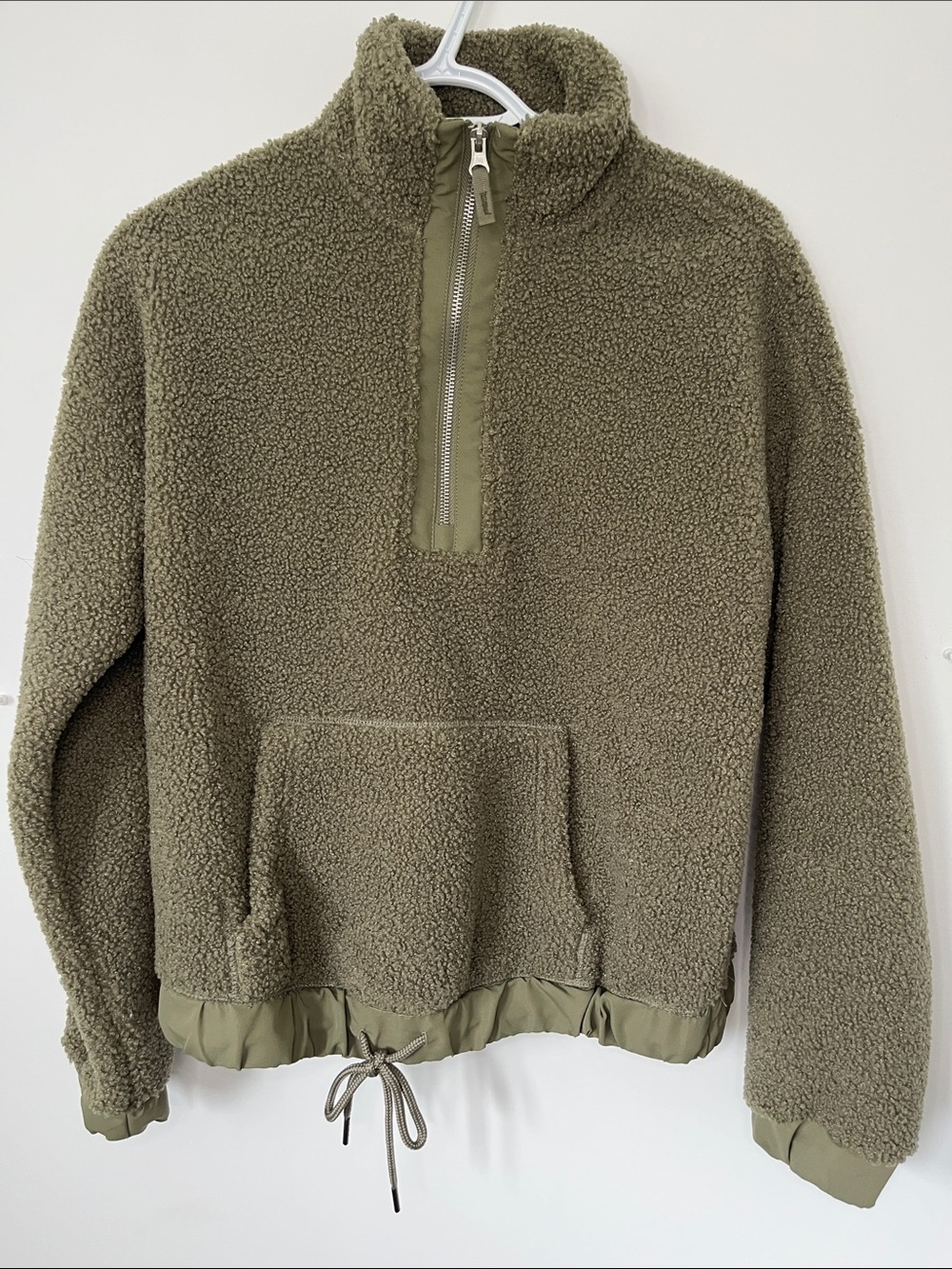 Bailey 44 Olive Green Sherpa Half-Zip Pullover